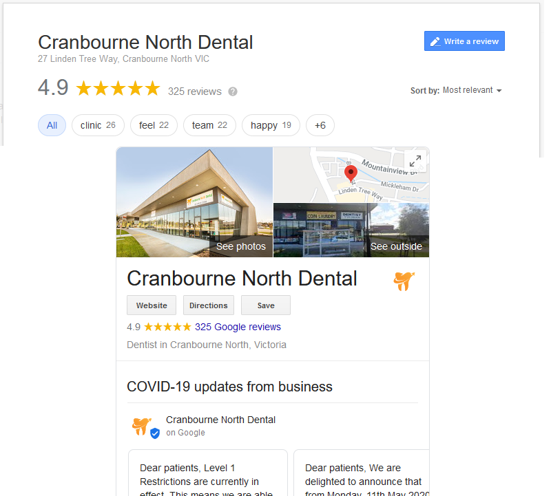 Cranbourne North Dental Reviews Restored 05062020